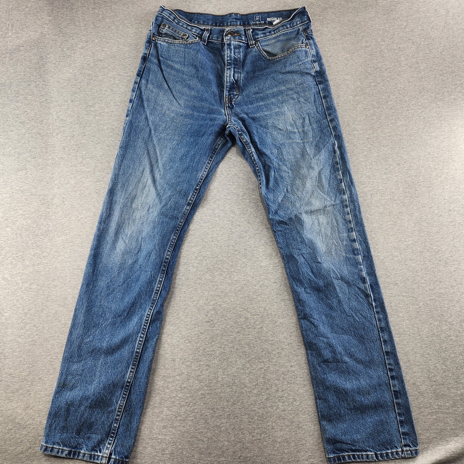 George Jeans Men's Sz 32x34 VTG Regular Fit 100% Cotton Med Wash Normcore Nice