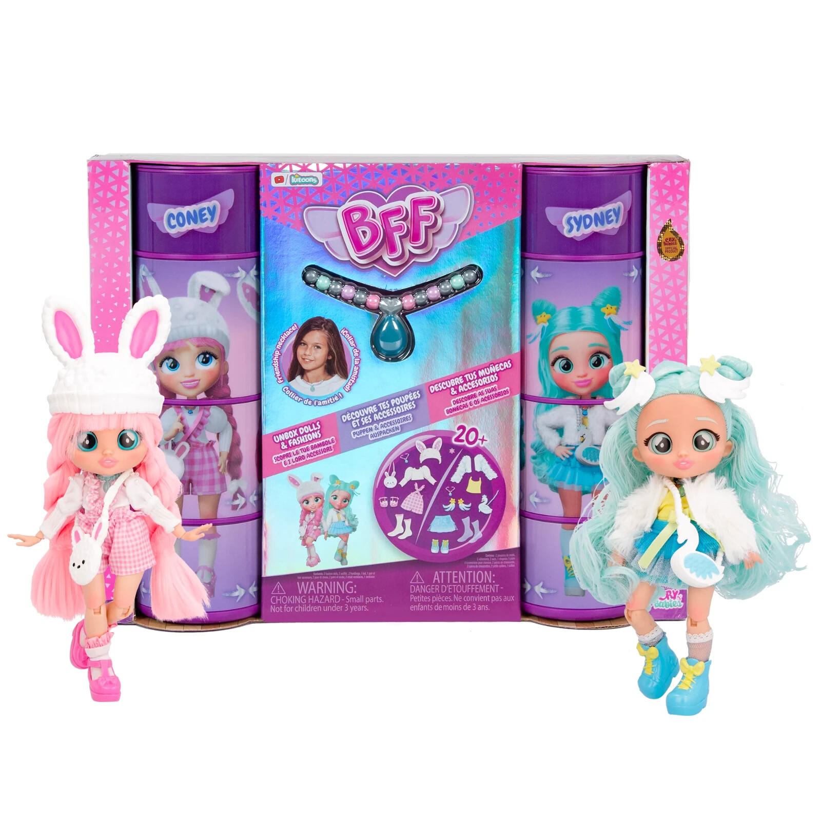 BFF by Cry Babies 2pk Coney and Sydney 8 inch Fashion Dolls