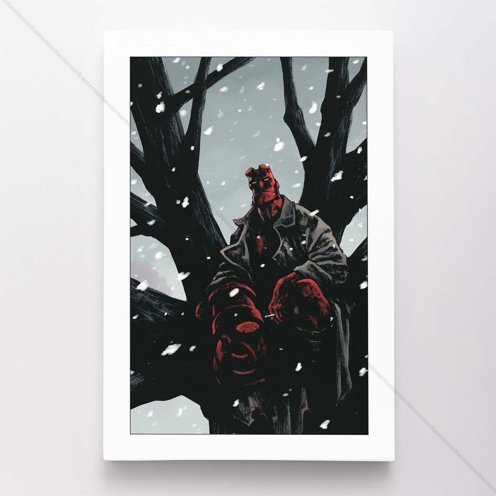 Hellboy Poster Canvas Superhero Comic Book Art Print #162