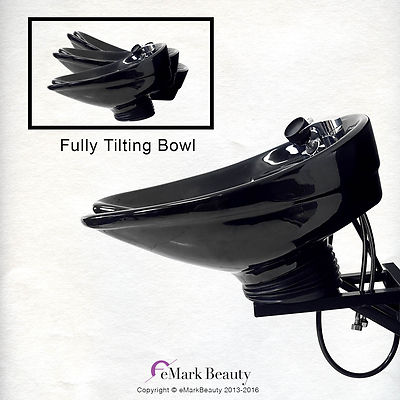 Beauty Salon Tilting Shampoo Bowl CERAMIC Wall Mounted Shampoo Sink TLC-B07-WT 