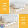 D-Line Cable Management Box, Power Strip Holder, Floor Outlet Hiders, Desk Cord Organizer, Cover TV Wires, Wire Storage – 16.5 in (Length) x 6.5in (Width) x 5.25in (Height) - Large, White
