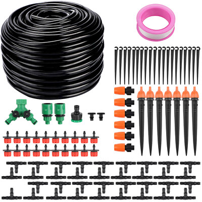226ft Drip Irrigation System Garden Plant Self Watering Hose Micro Sprinkler Kit