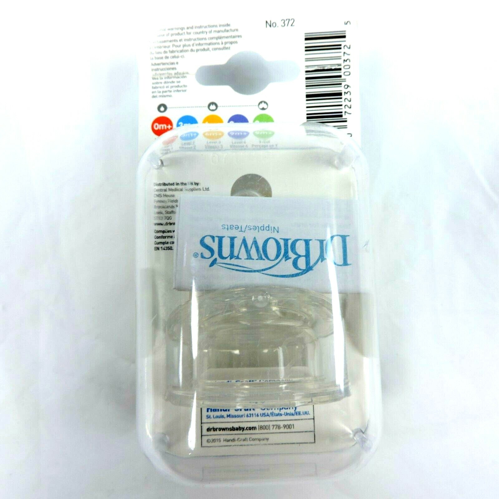 Dr Brown's Natural Flow Nipples Level 2 3m+ Natural Flow Feeding Infant Baby