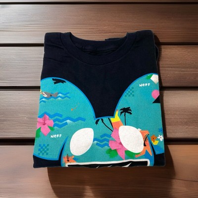 Neff Deadmau5 Adult Men s S Small Black Blue Crew Neck Short Sleeve  T Shirt