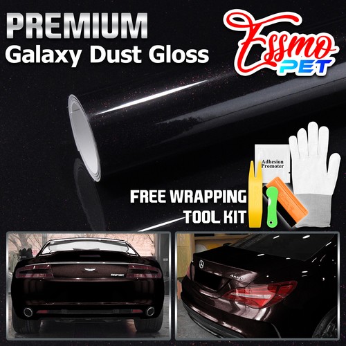 ESSMO PET Galaxy Dust Gloss Phantom Rose Black Auto Car Vinyl Wrap Decal Sticker