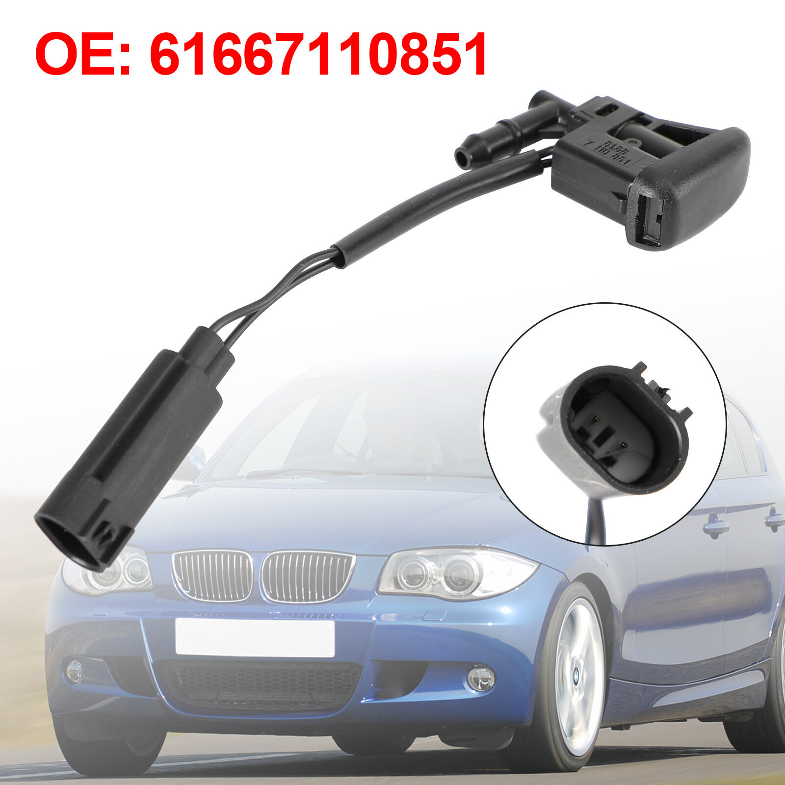 Windshield Wiper Nozzle Spray Heated for BMW 1 Z4 X5 E53 E81