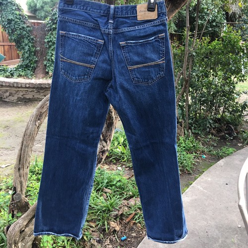 Abercrombie & Fitch Kilburn Low Rise Boot BUTTON FLY Jeans Youth Boys 14
