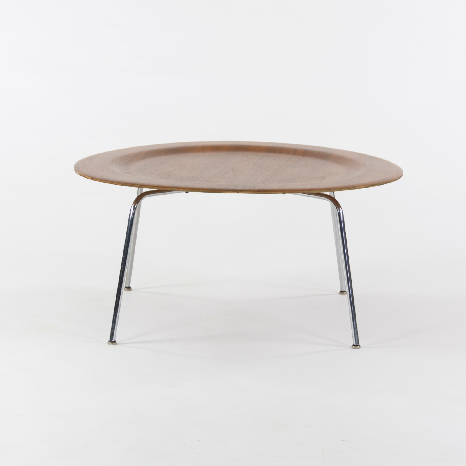 C. 1950 Eames Evans Herman Miller CTM Round Wood Coffee ...