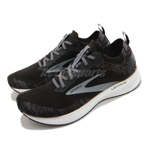 

Мужские кроссовки Brooks Levitate 4 Black White Neutral DNA AMP Road 1103451D-012, Черный, Levitate 4