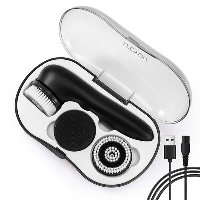 Facial Cleansing Brush Face Scrubber Rechargeable Electric Spin IPX7 Waterproo