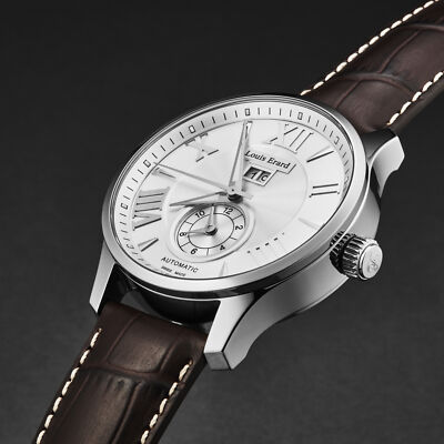 Pre-owned Louis Erard Louiserard 1931, M, Strp Brn, Sil Bd Dt-d,s/s-b,m A
