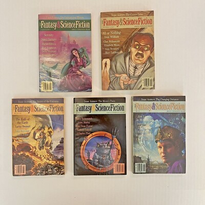 F&SF The Magazine of Fantasy and Science Fiction 1989 Sgl Issues No Mail Labels