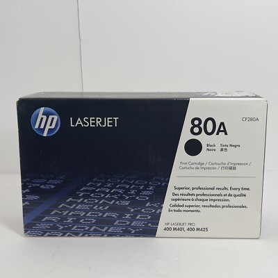 Genuine HP 80A CF280A Black Toner Cartridge Laserjet