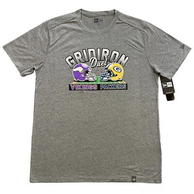 New Era Minnesota Vikings VS Green Bay Packers Gridiron Duel T-Shirt Adult Large