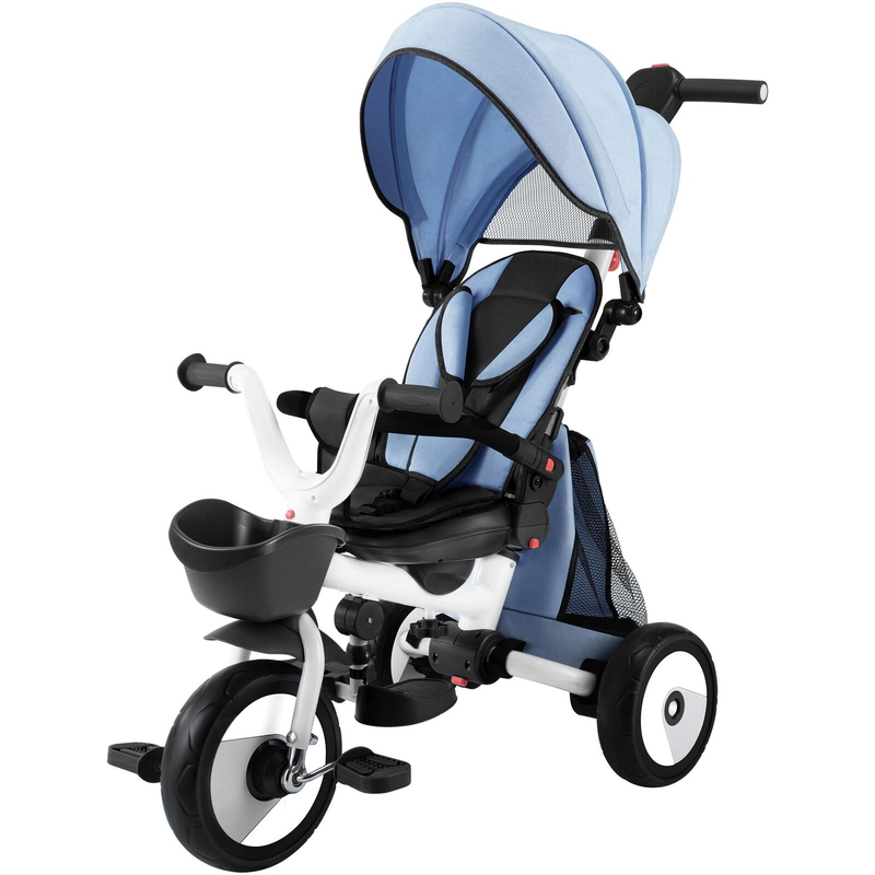 Baby Tricycle, 4-In-1 Folding Toddler Tricycle with Adjustable Parent Handle,...