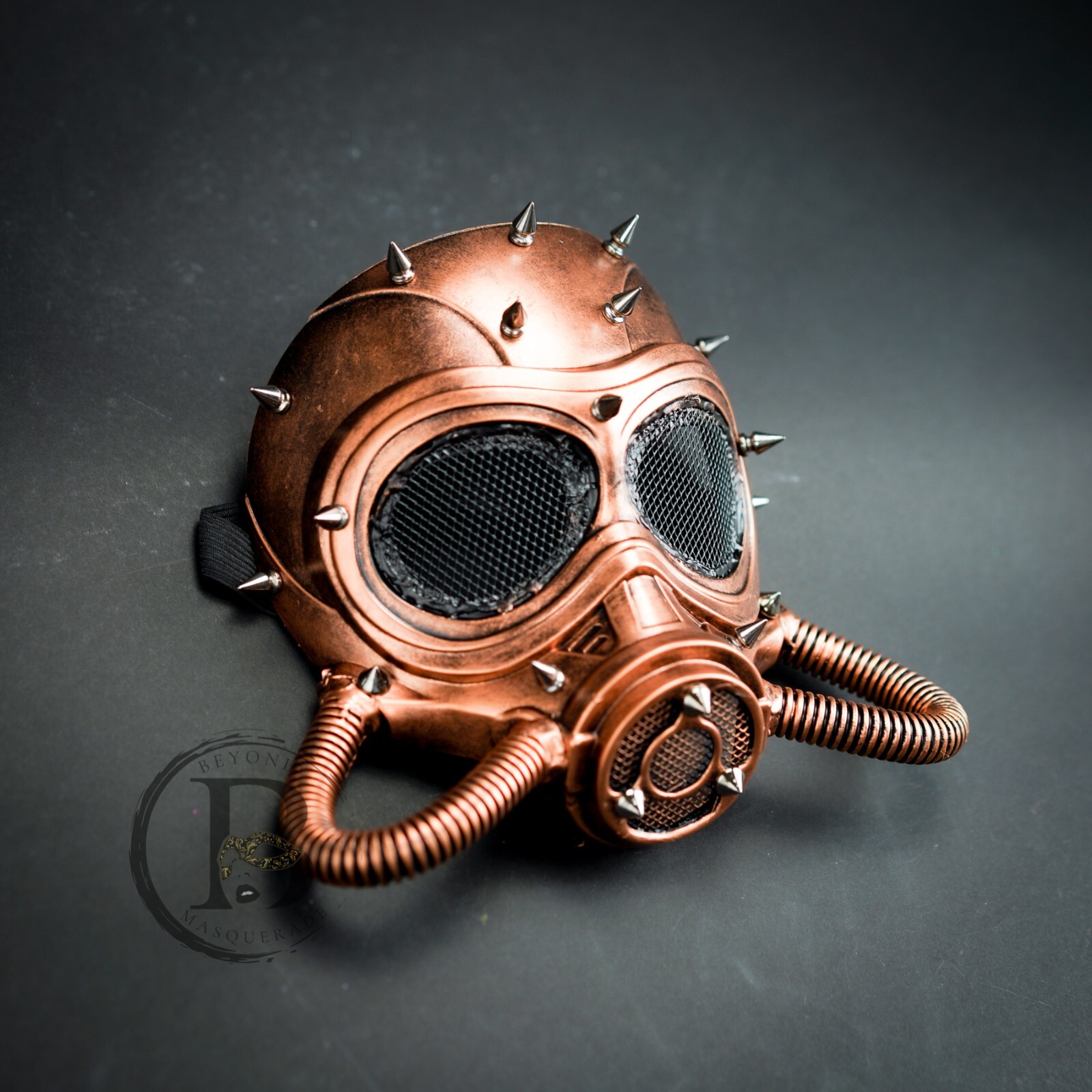 Spiked Steampunk Gas Mask Halloween Costume Masquerade Ball