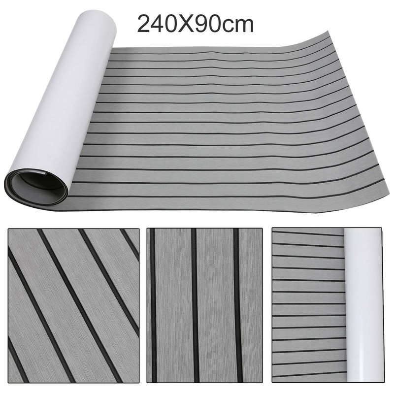 Teak EVA Schaum Boot Yacht Bodenbelag-Matte Deck Teppich Selbstklebend 240x90cm