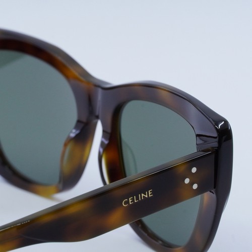 Pre-owned Celine Cl40199i 53n Shiny Havana/green 54-18-140 Sunglasses Authentic