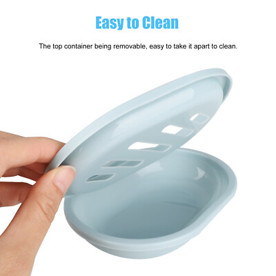 Soap Dishes Holder Self Drain Container Case Bath Shower Basket Storage Box