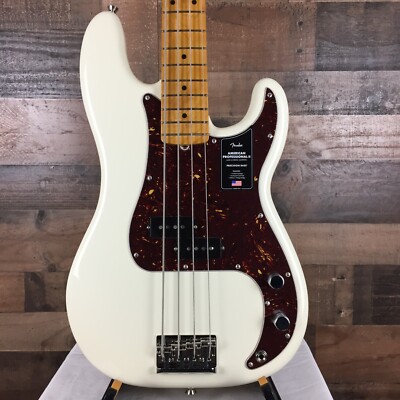 Fender Am Pro II Precision Bass, Olympic White, Hard Case, Free Ship, 483