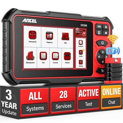 2024 Newest ANCEL DS300 Bidirectional Scan Tool Wireless OBD2 Scanner Diagnos...
