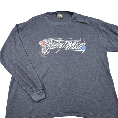 Harley-Davidson Shirt Mens Large Gray Long Sleeve Thermal Gastonia NC USA