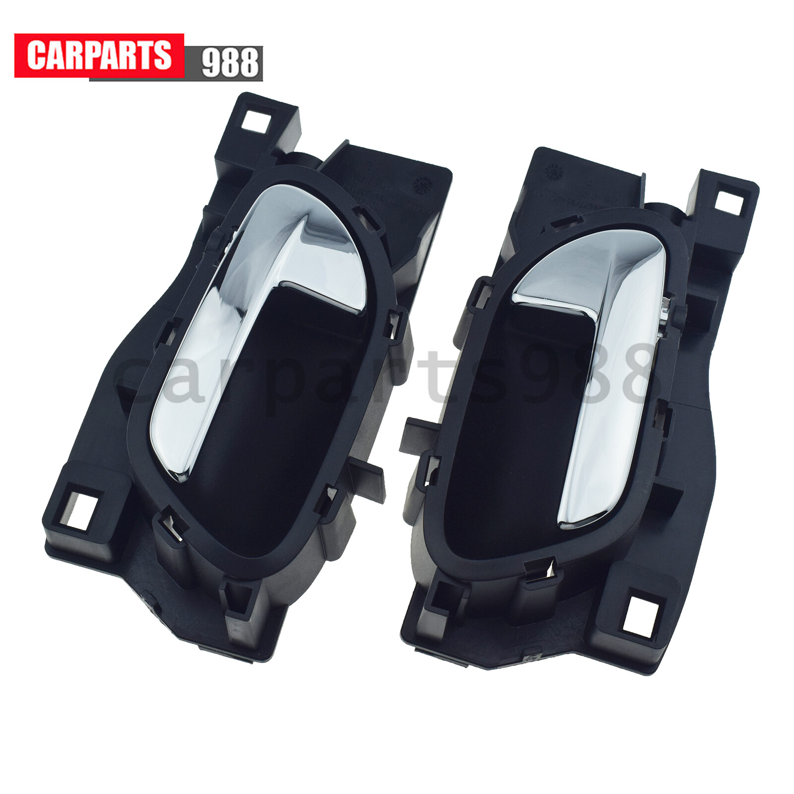 ペア クローム インサイド インテリア ドア ハンドル 左 右 ブラック 適用: プジョー/PEUGEOT 206 207 206CC シトロエン/CITROEN C2 AL-QQ-2862 AL ペア クローム インサイド インテリア ドア ハンドル 左 右 ブラック