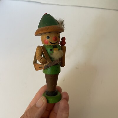 Vtg Steinbach Nutcracker Christmas Ornament German Decor Hunter 