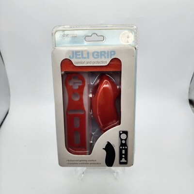 Nintendo Wii Remote Silicone Jeli Grip Covers Red - Brand New