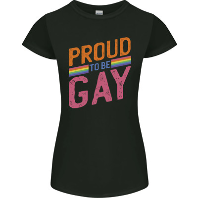 LGBT Pride Awareness Proud To Be Gay Damen Petite Cut Maglietta