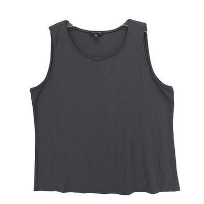 EILEEN FISHER Gray Tank Top Stretch Jersey Rayon Lycra Blend Size XL