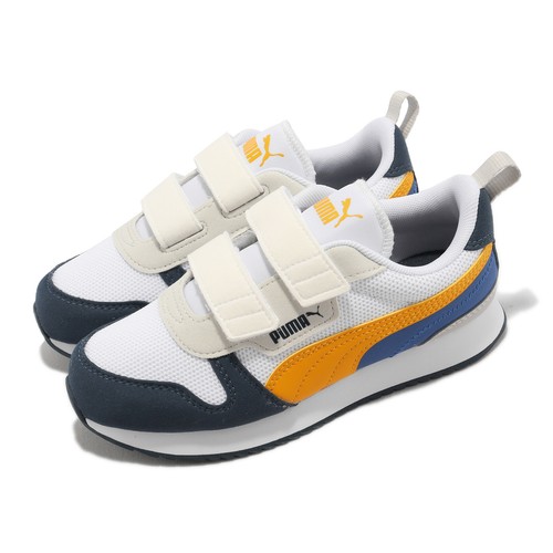 

Puma R78 V PS Белый Синий Желтый Ремешок Дети Дошкольный Повседневный Образ жизни 373617-35, R78 V Ps