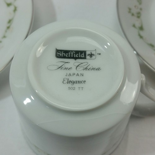 Tea coffee Sheffield Fine China Japan Elegance 502 Pattern 6 Cup & Saucer mug