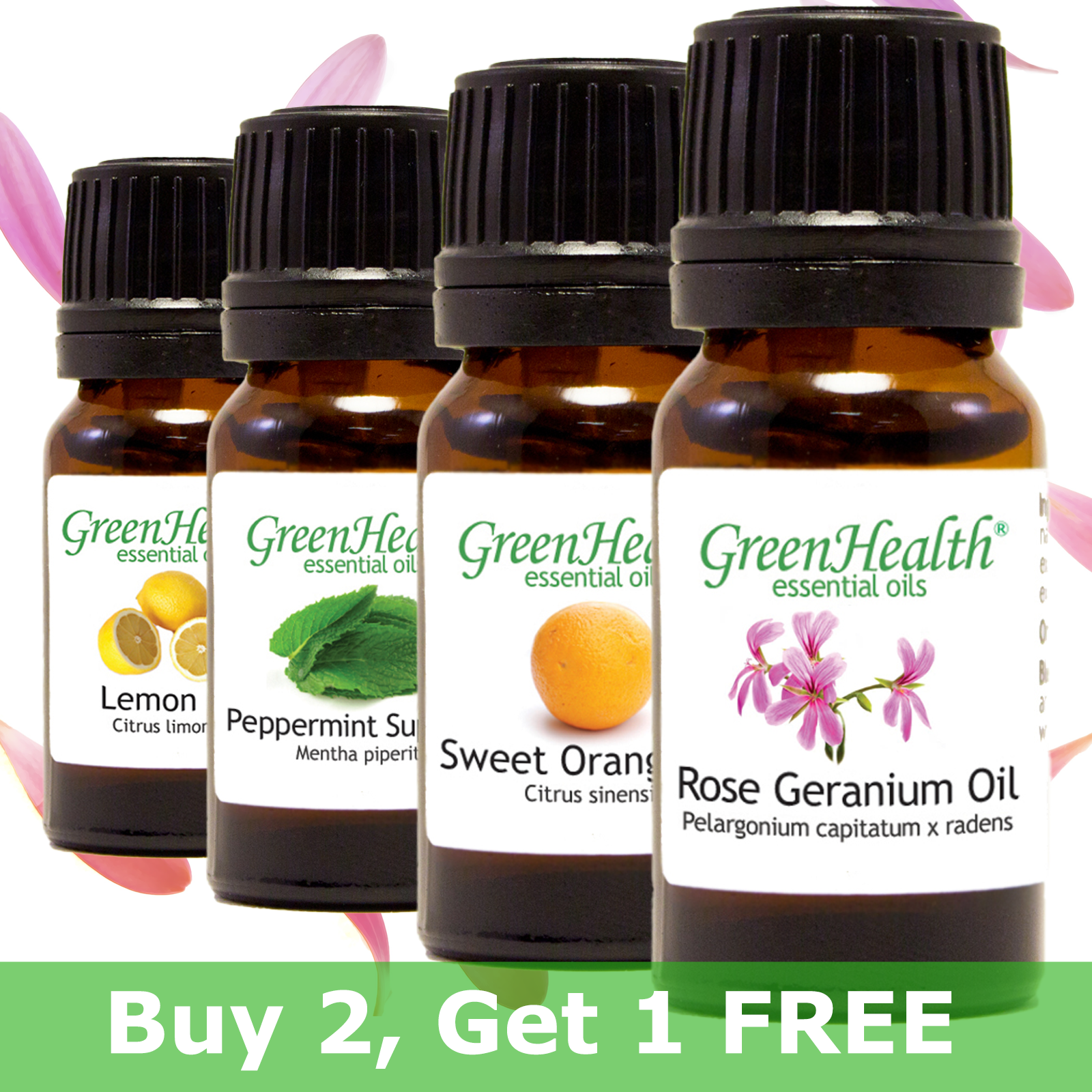 Essential Oils 10 ml  -  Pure & Natural - 50+ Popular Oils - GreenHealth