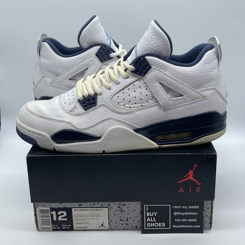 Size 12 - Air Jordan 4 Retro LS Columbia White Blue Leather