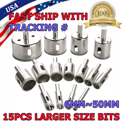 Diamond Drill Bits for Glass Ceramic Tile Porcelain Hole Maker Saw Cutting Set