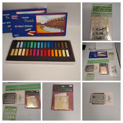 White Darice Embossing Essentials Light Box, Stencils & 32 Chalk Mix -Lot of 5