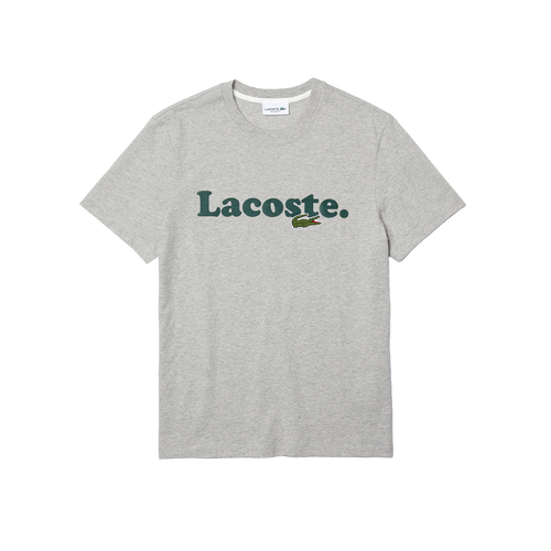 Мужская футболка Lacoste Silver Chine с логотипом Lacoste и крокодилом — 3/S