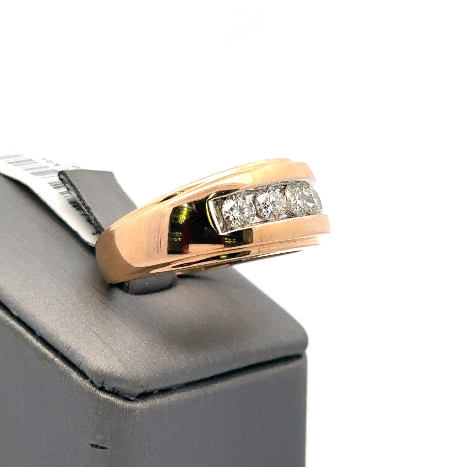 Pre-owned Handmade 14k Yellow Gold 1.00 Ct Diamond Men's Wedding Band, 10.1g, Size 10.5, S107954 In White