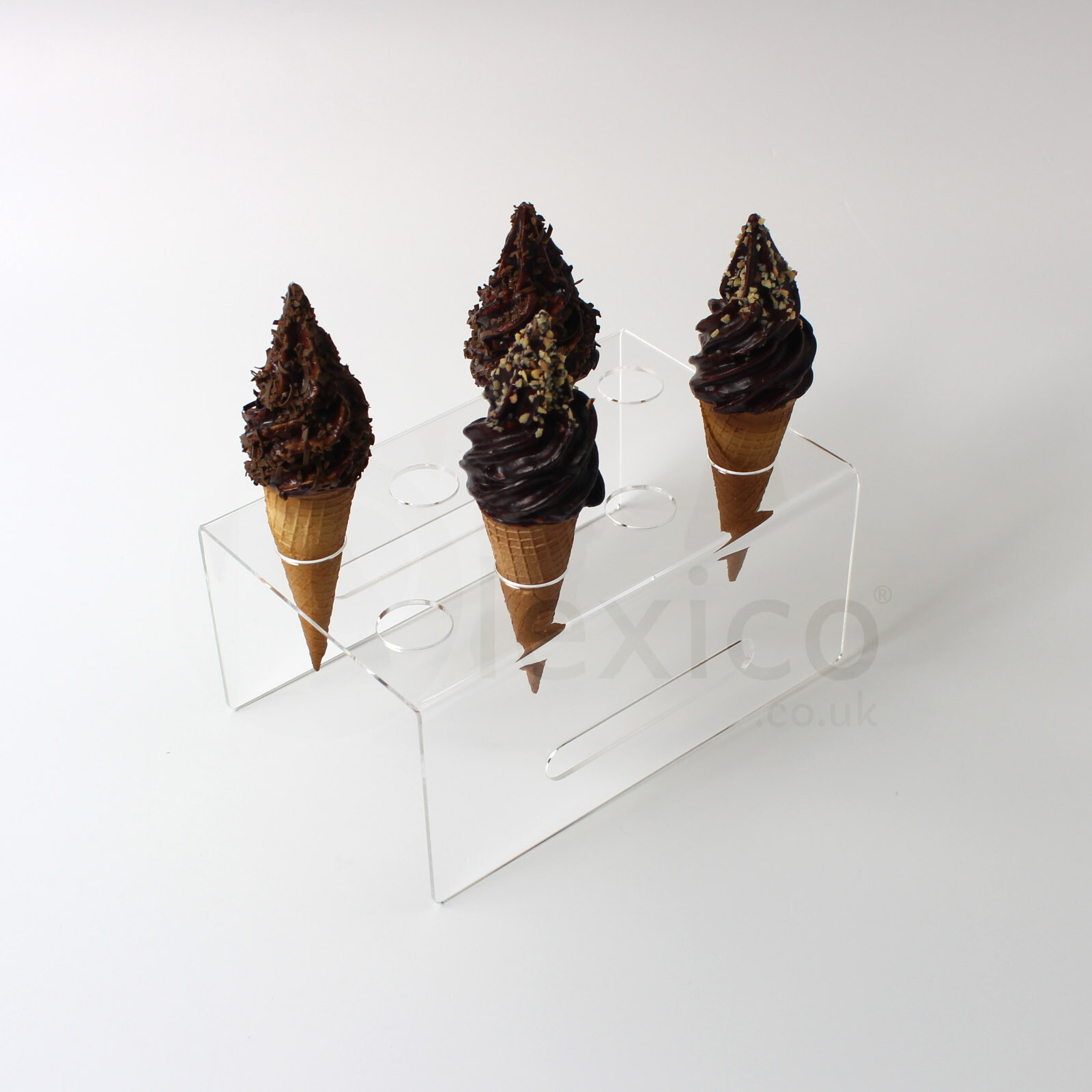 Acrylic Ice Cream Cone Holder / Chip Cone Holder / Counter Top Display