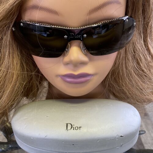 VINTAGE CHRISTIAN DIOR HIT BLACK STAR STUDS 2000 SUNGLASSES VINTAGE CHRISTIAN DIOR HIT BLACK STAR STUDS 2000 SUNGLASSES