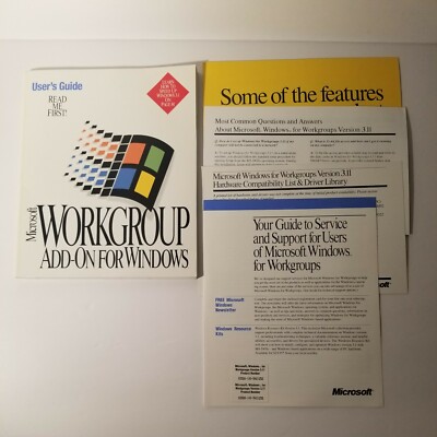 Vintage Microsoft Workgroup Add-On for Windows User's Guide with Extras