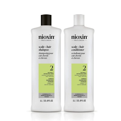 Nioxin System #2 Duo (Shampoo and Conditioner), 33.8 oz