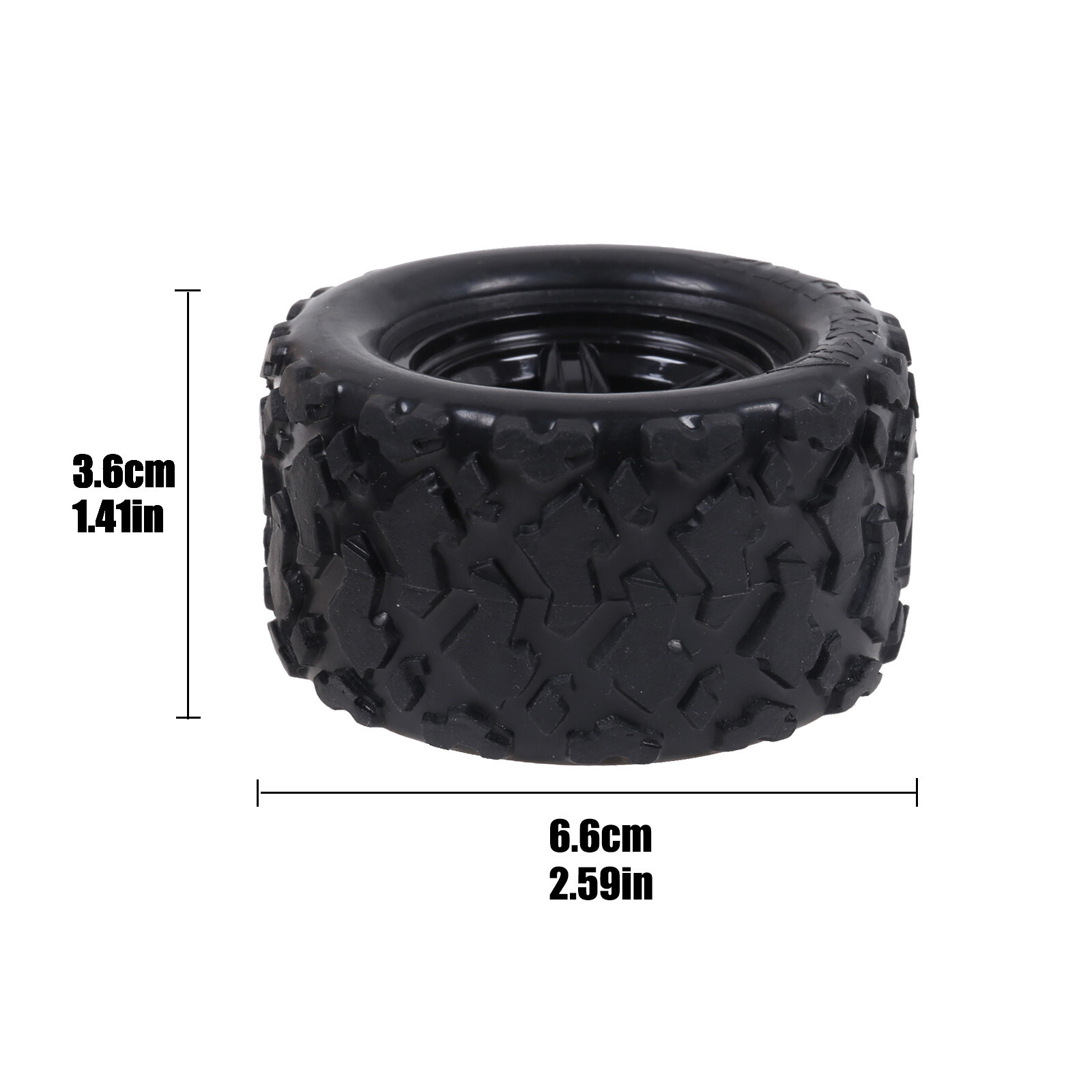 RCtown 2Pcs RC Car Wheel Tire For HS18301 18302 18311 18312 1/18 Drag Cars for