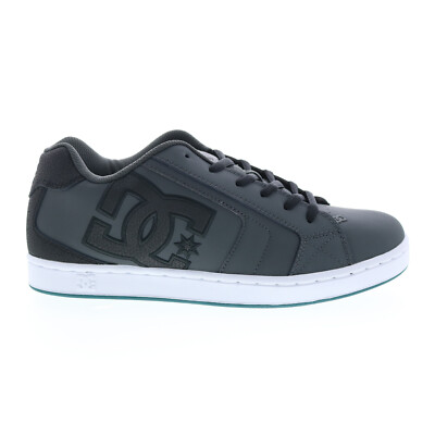 DC Net 302361-GW1 Mens Gray Leather Lace Up Skate Inspired Sneakers Shoes 13