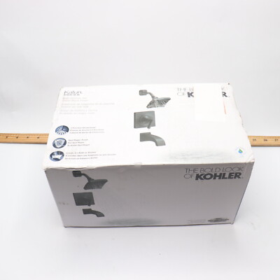 Kohler Katun Bath and Shower Faucet Matte Black 1 Handle 3 Spray R78040-4E-BL
