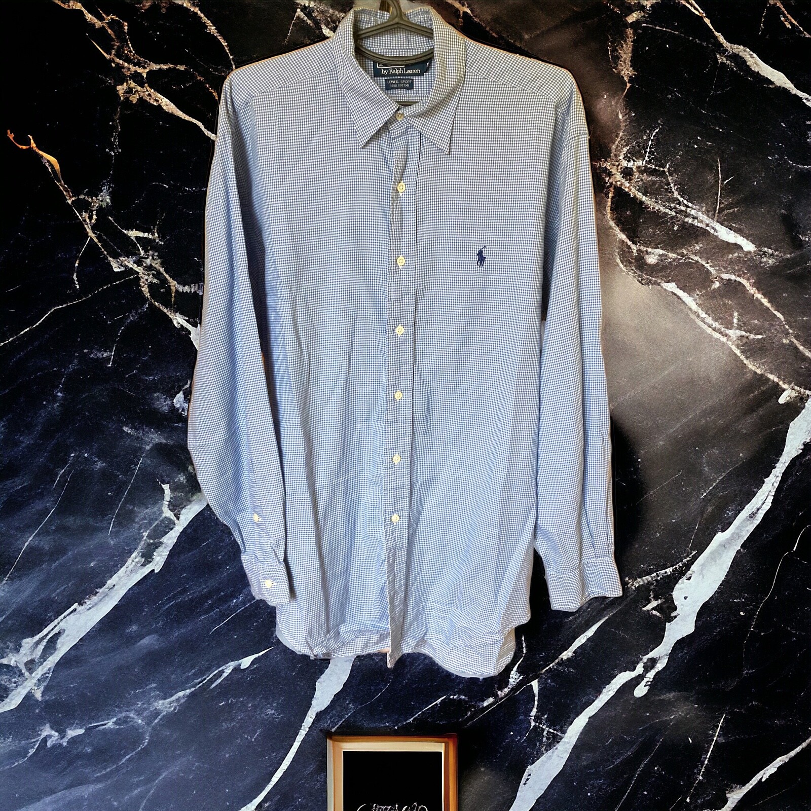 Ralph Lauren LOWELL SPORT M チェックシャツ Polo by Ralph Lauren lowell sport cotton checkered blue