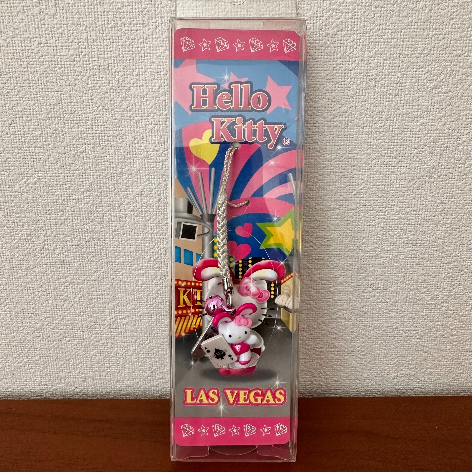 ハローキティちゃん　　ラスベガス　ストラップ Rare Hello Kitty Vintage Keychain Charm Las Vegas Bunny Girl