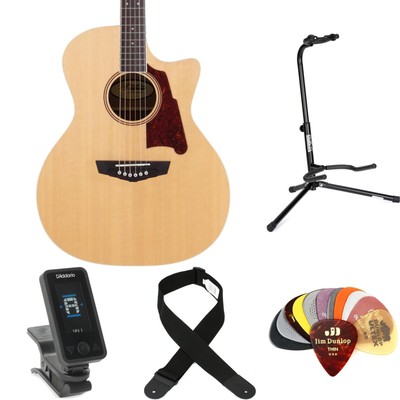 D'Angelico Premier Gramercy Acoustic-electric Guitar Essentials Bundle - Natural