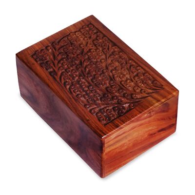 Caja de urna de madera para cenizas humanas Caja de urna de cremación funeraria